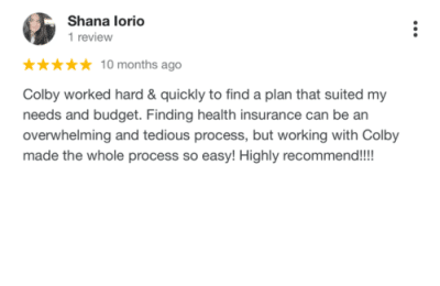 Colby, google review, client feedback, Shana