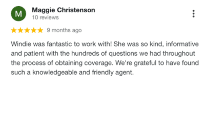 Windie, google review, client feedback
